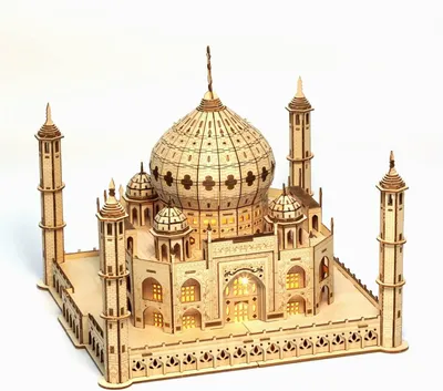 Image de Puzzle en bois 3D du Taj Mahal, 416 pièces, pour adultes et adolescents, kit de construction