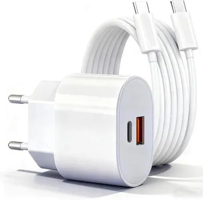 Obrázek produktu pro 20W USB-C nabíječka se 2 porty – Kompaktní nabíjecí stanice pro smartphony a sluchátka