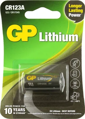 Zdjęcie produktu dla GP 070CR123AEC1 GP Batterie   3,0 V