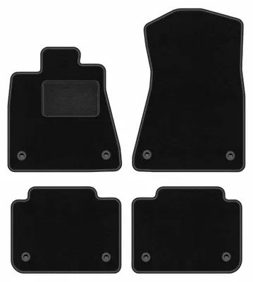 Productafbeelding van Velours automatten voor Lexus GS IV 2012-2020 – 4-delig, zwart, op maat – Wielganizator LUX