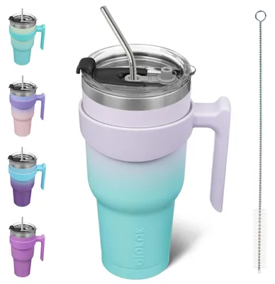 Productafbeelding van BJPKPK 1200 ml thermosbeker met handvat en rietje