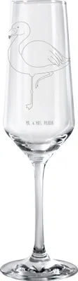 Produktbild von Mr. & Mrs. Panda Sektkelch Flamingo Classic - Transparent - Geschenk, Champagnerglas, Trinkglas, Glas, Sektflöte, Rosa, Sektglas, Freundin, Tochter, Stolz, Prächtig
