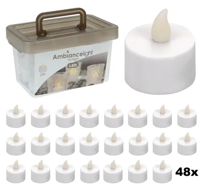 Image de Kit de bougies LED - Boîte de 48 bougies - Piles incluses