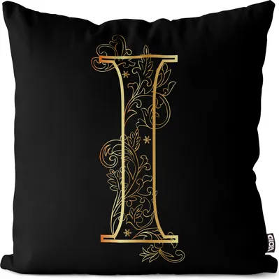 Produktbild von VOID I Buchstabe Floral Vintage Kissenbezug Kissenhülle Sofakissen Kissen Deko Outdoor-Kissen Dekokissen