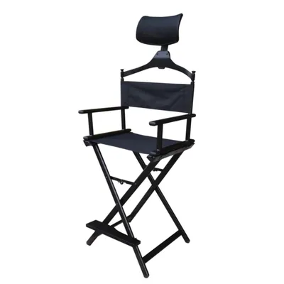 Image de LOOK Chaise de maquilleur pliante en aluminium Noir