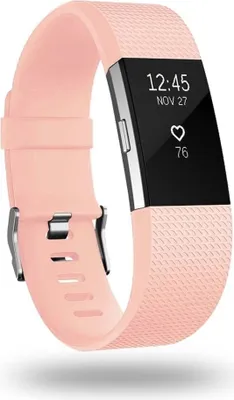 Produktbild von Strap-it Fitbit Charge 2 Silikon Armband (Rosa) - Große: M/L