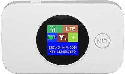 Productafbeelding van Mobiele 4G-router voor 8-10 gebruikers, met een 3000 mAh-accu en een SIM-kaartsleuf