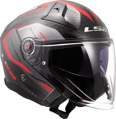 Produktbild von Jet Helm LS2 OF603 INFINITY II CARBON Urus Glänzend Rot größe 3XL