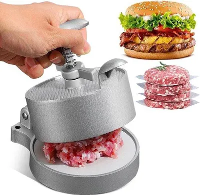 Produktbild von Famanu Burger Patty Press mit Antihaftbeschichtung - 18,5 x 13 x 12,5 cm