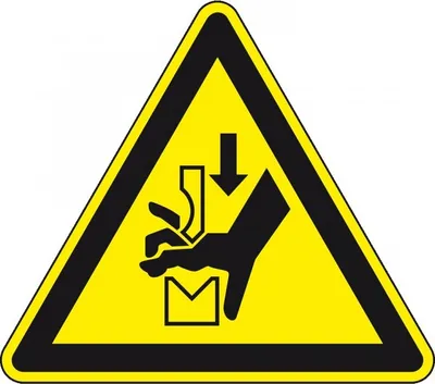 Produktbild von Dreifke® Aufkleber I Warnschild Warnung vor Quetschgefahr, RoHS konform, Foli...