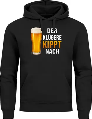 Produktbild von Hoodie Herren für das  – Der Klügere kippt nach – Ersatz Tracht Pullover Volksfest Bierfest Outfit Spruch Lustig Moonworks®