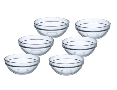 Produktbild von 6x Schüsseln aus Glas Ø 9 cm Glasschälchen Dipschale Dessertschale Tapasschale