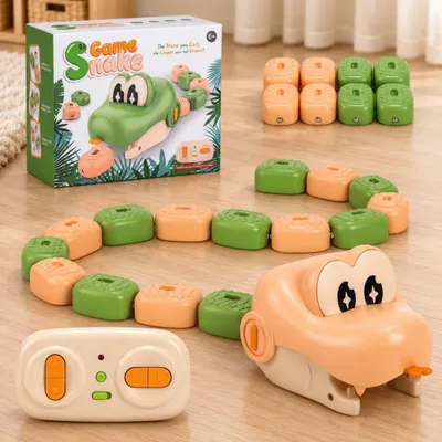 Produktbild von Ferngesteuerte Spielzeug(Gelb)Schlangenspiel mit Licht+Ton,Remote Control Spielzeug,ABS-Gehäuse,mit Auto-Aufnahme+robuster Verarbeitung,Geschenke
