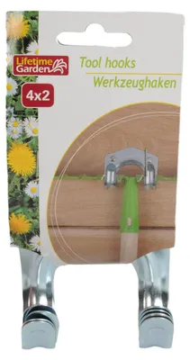 Productafbeelding van Haken voor tuingereedschap - groen (4-delig)