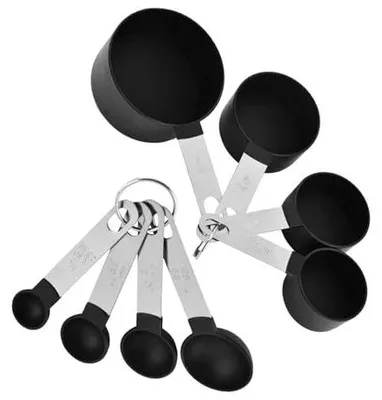 8-teiliges Messlöffel-Set aus Edelstahl und Kunststoff