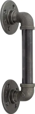 Immagine prodotto di Natural Goods Berlin PIPE maniglia per porte, maniglia in ghisa malleabile per porte e cassetti, industriale