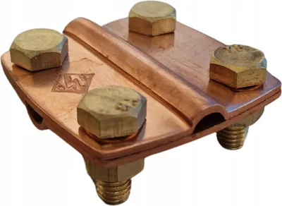 Obrázek produktu pro Křížový konektor pro ochranu před bleskem pro vodiče a pásky 4 x M8 s -25 MĚĎ CU