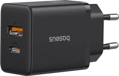 Obrázok produktu pre Baseus nabíjačka (P10111404113-00) – USB, USB-C, 30 W, rýchle nabíjanie, Cluster Black
