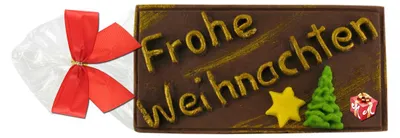 Image de Tablette de pâte d'amande Odenwälder chocolat Frohe Weihnachten 150g
