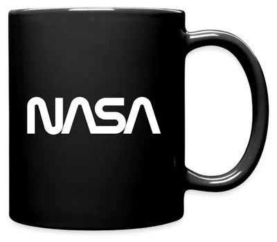 Produktbild von Spreadshirt NASA Logo Tasse Einfarbig, One size, Schwarz