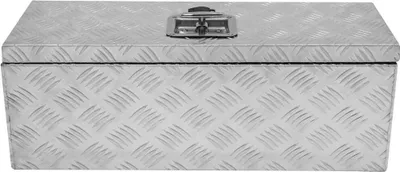 Image de Coffre à outils en aluminium 35 L | Coffre verrouillable + 2 clés | 660 x 230 x 230 mm | Coffre de camion en tôle striée | Rangement pour camionnette [2 ressorts à gaz, fond et joint en caoutchouc]