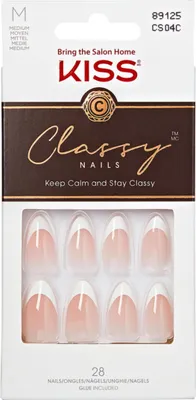 Produktbild von Kiss Classy M French Nagelkleber 28 Stück