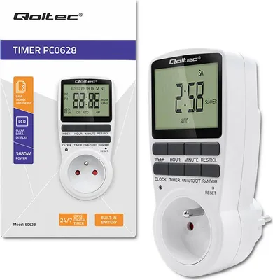 Image de Qoltec Electronic timer PC0628 with LCD
