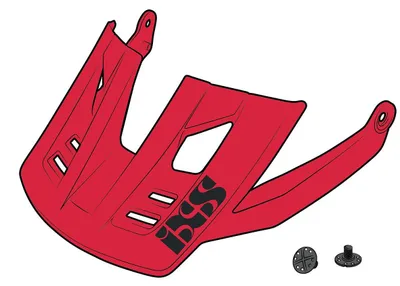 Produktbild von iXS Visor + Pins Trigger FF fluor red M/L
