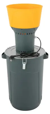 Image de Moulin à céréales électrique - Moulin à grains - 1300 W - 220 V - Récipient de 60 l - Trémie de 13,7 l - 5 tamis - Moteur à noyau en cuivre - Orange