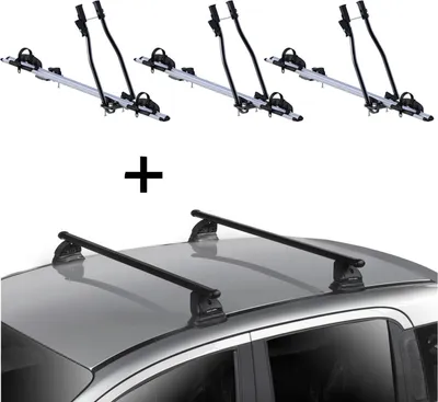 Produktbild von 3x Fahrradträger SAGITTAR + Dachträger VDP EVO Stahl kompatibel mit DS 3 3 Türer 2010-2019