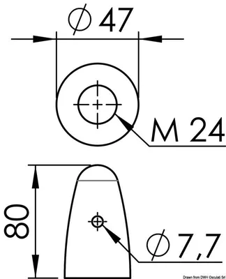 Produktbild von Cynkowy ostrołuk für śmigła Ø 35/40 mm Osculati 43.514.00