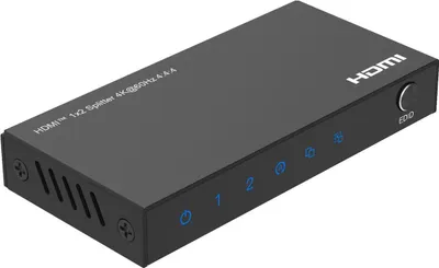 Produktbild von Microconnect MC-HDMISPLITTER0102-4K, HDMI, HDMI, Schwarz, Stahl, 4K Ultra HD, 60 Hz