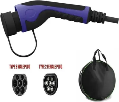 Produktbild von helos Typ 2 EV Ladekabel Mode 3 ,32A ,22 kW, 3-Phasig 5 Meter mit Tasche
