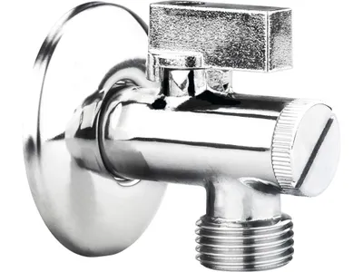 Obrázek produktu pro Ventil rohový s filtrem a kovovou pákou, 1/2"-1/2"
