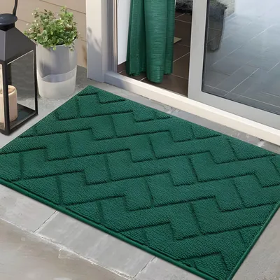 Produktbild von PolkaHome® Innenschmutzfangmatte Antirutsch, Wasserabsorbierend, Maschinenwaschbar - 60x90 cm - Grün