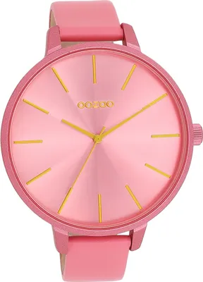 Produktbild von Oozoo Leder Damen Uhr Analog Quarzuhr Armband pink Timepieces D2UOC11250