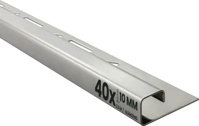 Produktbild von 40x Quadrat Edelstahlschiene Fliesenprofil Fliesenschiene L250cm 10mm glänzend