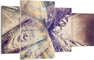 Produktbild von Bild auf Leinwand - Leinwandbild - Abstraktion modern - 120x70cm - Wand Bild - Wanddeko - Leinwanddruck - Bilder - Kunstdruck - Wanddekoration - Leinwand bilder - Wandkunst - DL120x70-4057