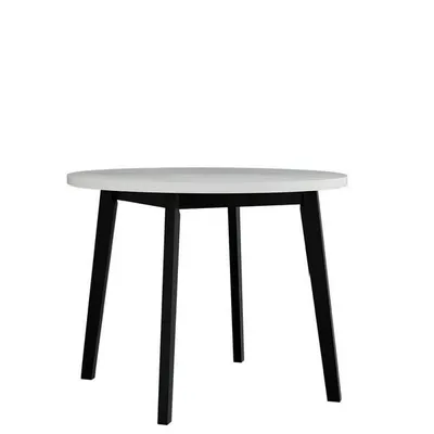 Obrázok produktu pre Okrúhly jedálenský stôl 100 cm AMES 3 - biely / čierny