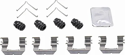 Produktbild von METZGER 109-0089 Zubehörsatz Scheibenbremsbelag Vorne für OPEL Corsa E Schrägheck (X15) für HYUNDAI i20 Schrägheck (GB, IB) für VAUXHALL