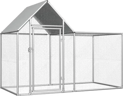 Immagine prodotto di The Living Store Pollaio 2x1x1,5 m Acciaio zincato