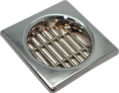 Produktbild von Lüftungsgitter Abluftgitter ø 36 mm Möbelbeschlag 43 x 43 mm Kunststoff chrom