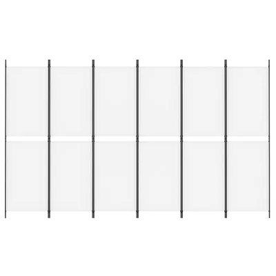 A white room divider with multiple panels.