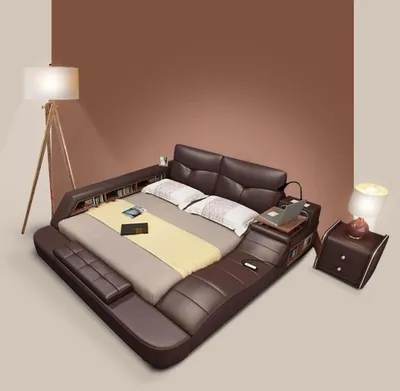 Produktbild von Luxus Leder Design Polster Betten Doppel Modernes Bett Ehe Exclusiv 180x200 cm