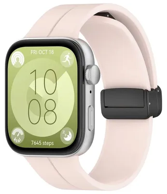 Produktbild von Bizon Armband Uhr Silikon L Huawei Watch Fit 4 Pro / Fit 4 / Fit 3 rosa
