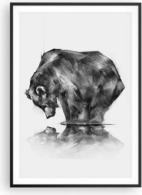 Produktbild von Gerahmtes Poster - Schwarzer Rahmen - Bär Tier - 70x100 cm - Wand Bild - Wanddeko - Wandbilder - Kunstposter - Wandposter - Bilderrahmen - Bilder - Kunstdruck - Wandbild - P2BPA70x100-3921