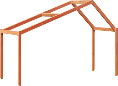 Obrázek produktu pro vidaXL Stříška na dětskou postýlku vosk hnědá 203x95,5x142cm masivní borovicové dřevo