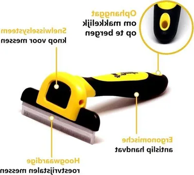 Zdjęcie produktu dla Profesjonalna szczotka do pielęgnacji zwierząt domowych, żółta, przeznaczona dla małych psów i kotów