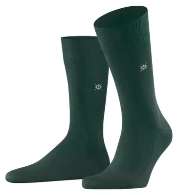 Produktbild von Burlington Herren Socken Leeds M So Baumwolle Wolle einfarbig 1 Paar, Grün Fores