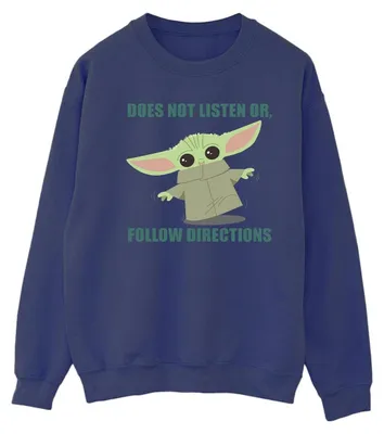 Productafbeelding van Star Wars - "The Mandalorian Luistert Niet" Sweater voor dames, model BI39537 (maat M), marineblauw